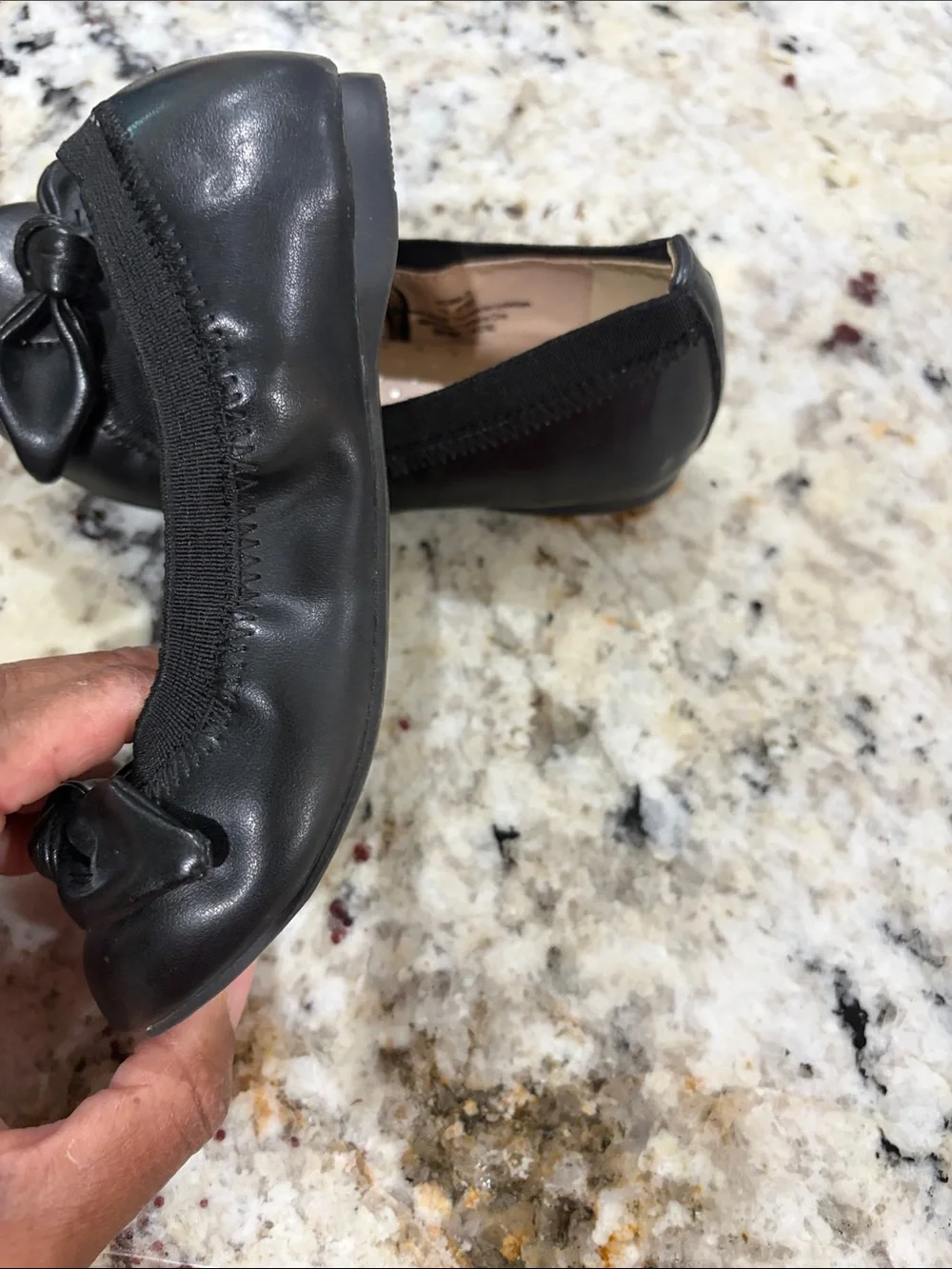 Girls' Sz11 Black Bow Ballet Flats - Nordstrom Rack
